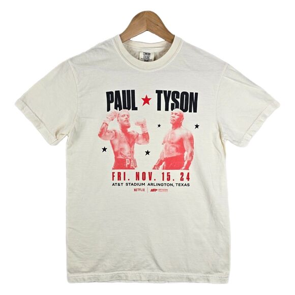 Jake Paul vs Mike Tyson Boxing Match Tee Shirt Size Small MvP Promo 11.15.24 - Picture 1 of 7